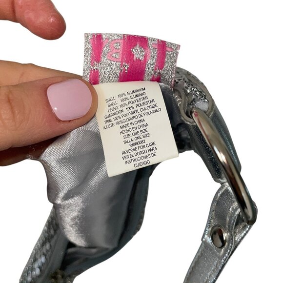 TOBY NYC Girls Metalic Mesh Silver Purse Y2K Style Hobo Style Mini Bag - Picture 2 of 5